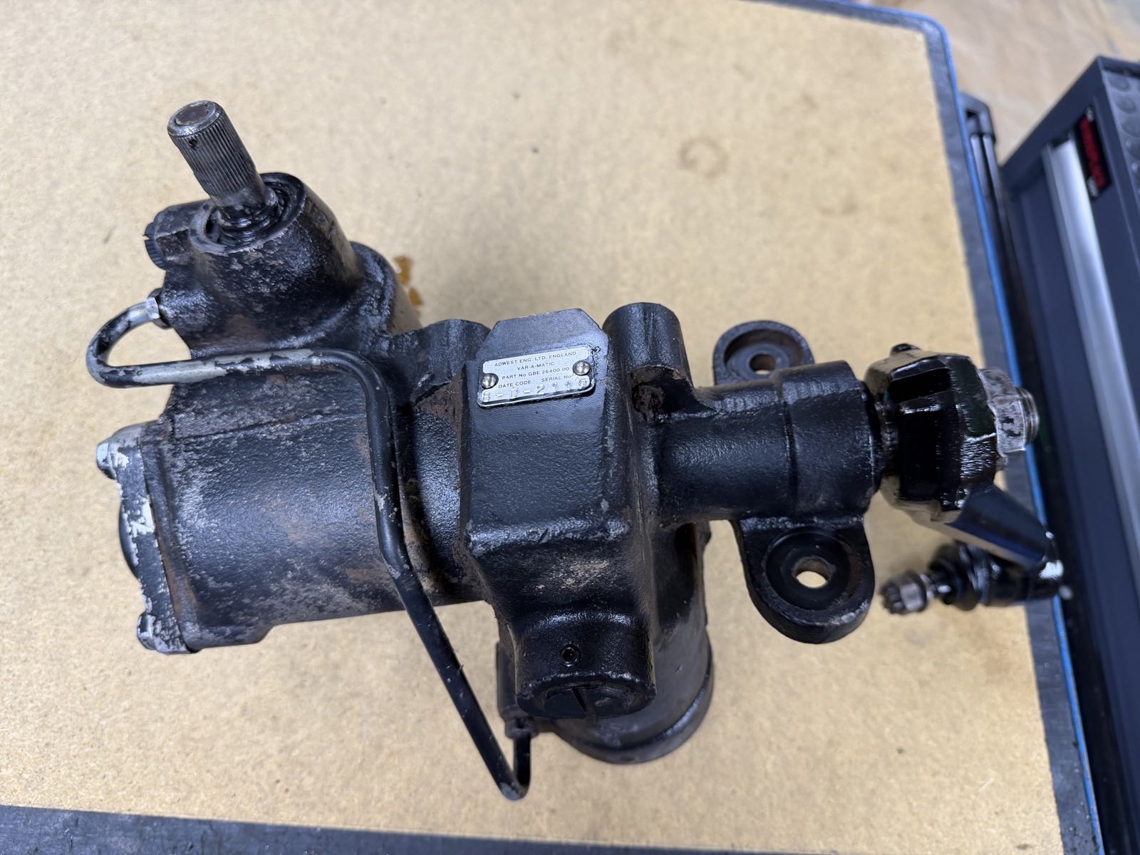 Reassembled 1988 Adwest steering box, alternate view