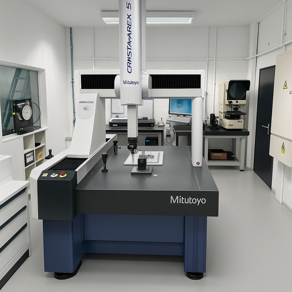 Metrology room with precision measurement equipment